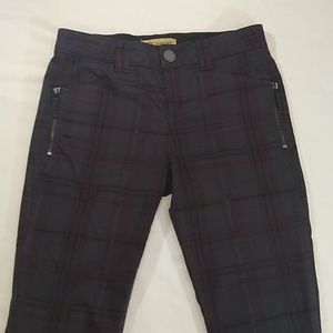 DEMOCRACY AB Tech Plaid Jeggings size 6